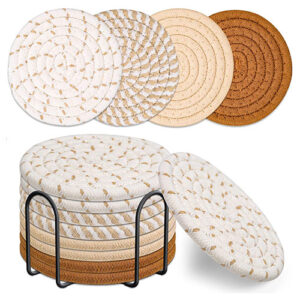 12 Mckanti 8 Pcs Drink Coasters with Holder