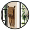 Growsun 24” Black Round Mirror