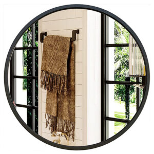 13 Growsun 24” Black Round Mirror