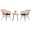 17 Leasbar 3 Piece Patio Conversation Bistro Set