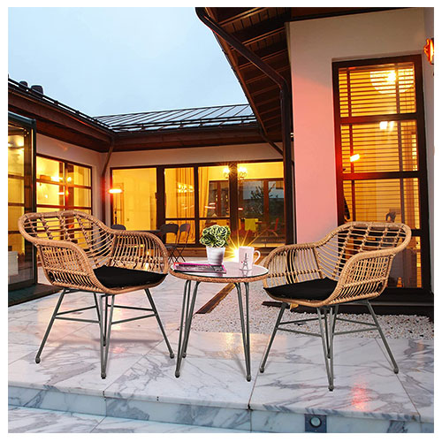 17-17 Leasbar 3 Piece Patio Conversation Bistro Set