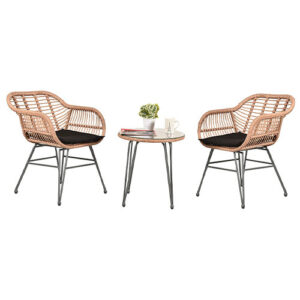 17 Leasbar 3 Piece Patio Conversation Bistro Set